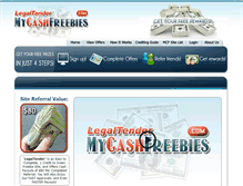 Tablet Screenshot of legaltender.mycashfreebies.com